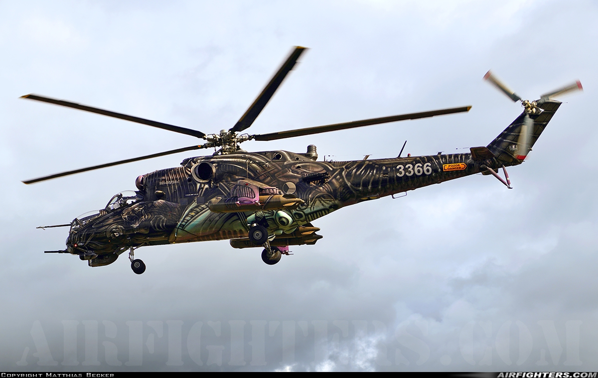 Czech Republic - Air Force Mil Mi-35 (Mi-24V) 3366 at Ramstein (- Landstuhl) (RMS / ETAR), Germany