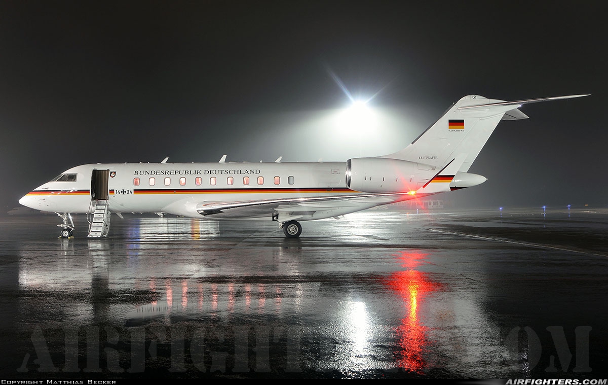 Germany - Air Force Bombardier BD-700-1A11 Global 5000 14+04 at Saarbrucken (- Ensheim) (SCN / EDDR), Germany