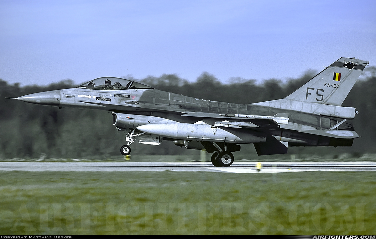 Belgium - Air Force General Dynamics F-16A Fighting Falcon FA-127 at Florennes (EBFS), Belgium