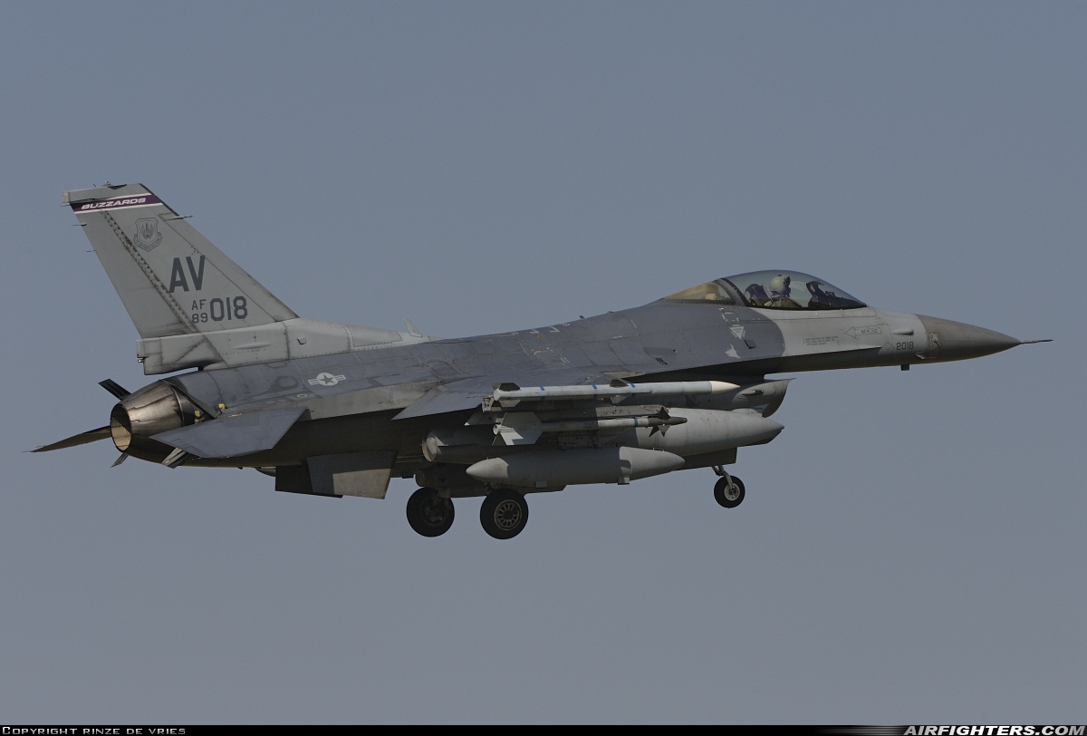 USA - Air Force General Dynamics F-16C Fighting Falcon 89-2018 at Leeuwarden (LWR / EHLW), Netherlands