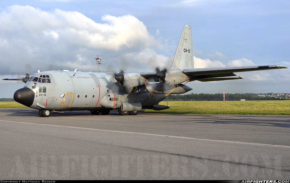 Belgium - Air Force Lockheed C-130H Hercules (L-382) CH-10 at Saarbrucken (- Ensheim) (SCN / EDDR), Germany