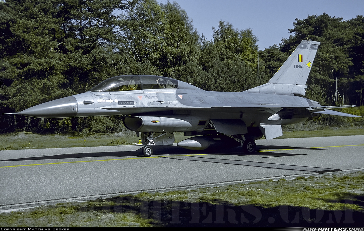 Belgium - Air Force General Dynamics F-16B Fighting Falcon FB-04 at Kleine Brogel (EBBL), Belgium