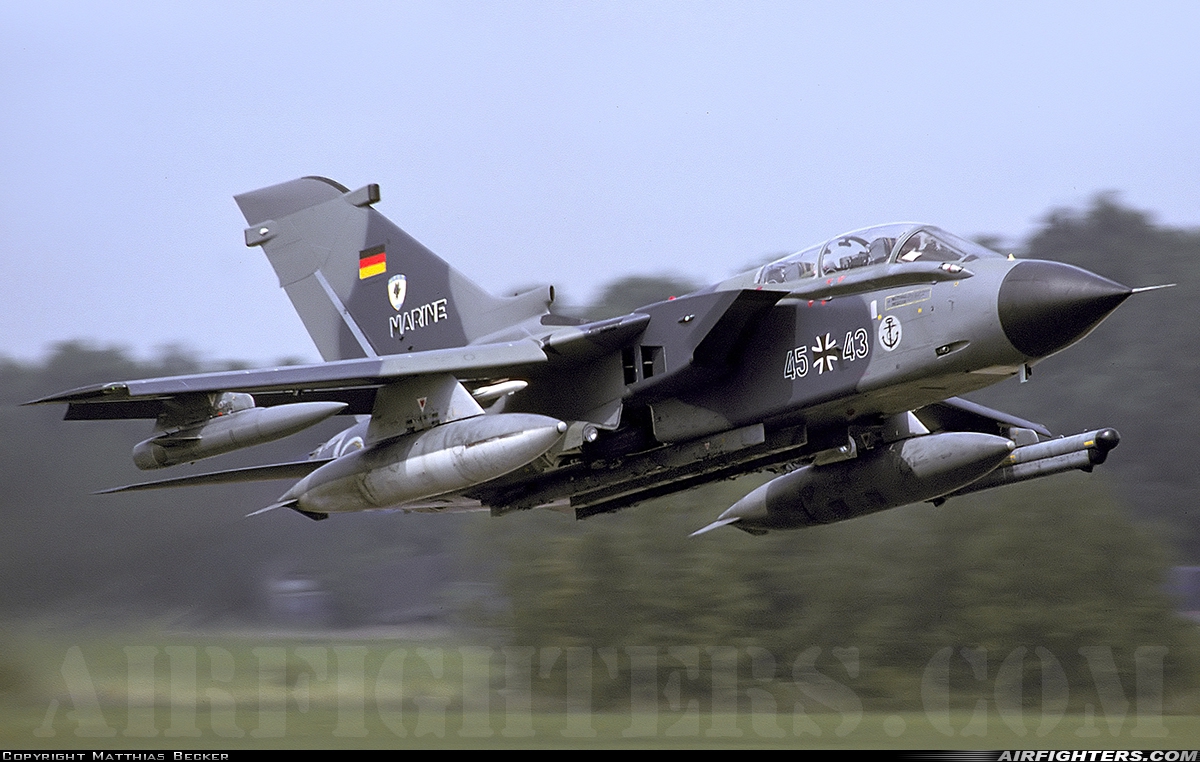 Germany - Navy Panavia Tornado IDS 45+43 at Florennes (EBFS), Belgium