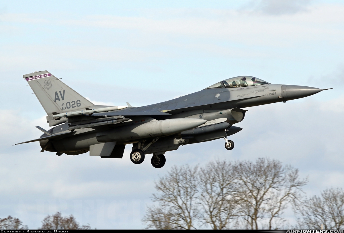 USA - Air Force General Dynamics F-16C Fighting Falcon 89-2026 at Leeuwarden (LWR / EHLW), Netherlands
