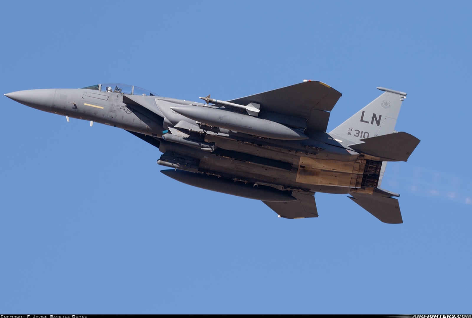 USA - Air Force McDonnell Douglas F-15E Strike Eagle 91-0310 at Albacete (- Los Llanos) (LEAB), Spain