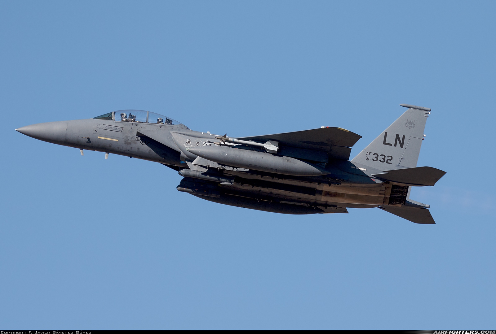 USA - Air Force McDonnell Douglas F-15E Strike Eagle 91-0332 at Albacete (- Los Llanos) (LEAB), Spain