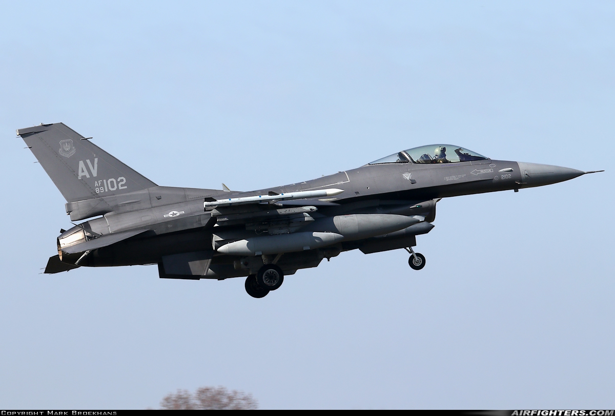 USA - Air Force General Dynamics F-16C Fighting Falcon 89-2102 at Leeuwarden (LWR / EHLW), Netherlands