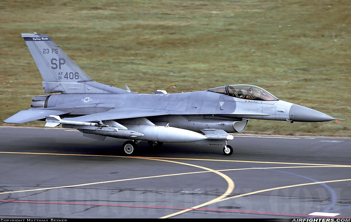USA - Air Force General Dynamics F-16C Fighting Falcon 91-0406 at Spangdahlem (SPM / ETAD), Germany