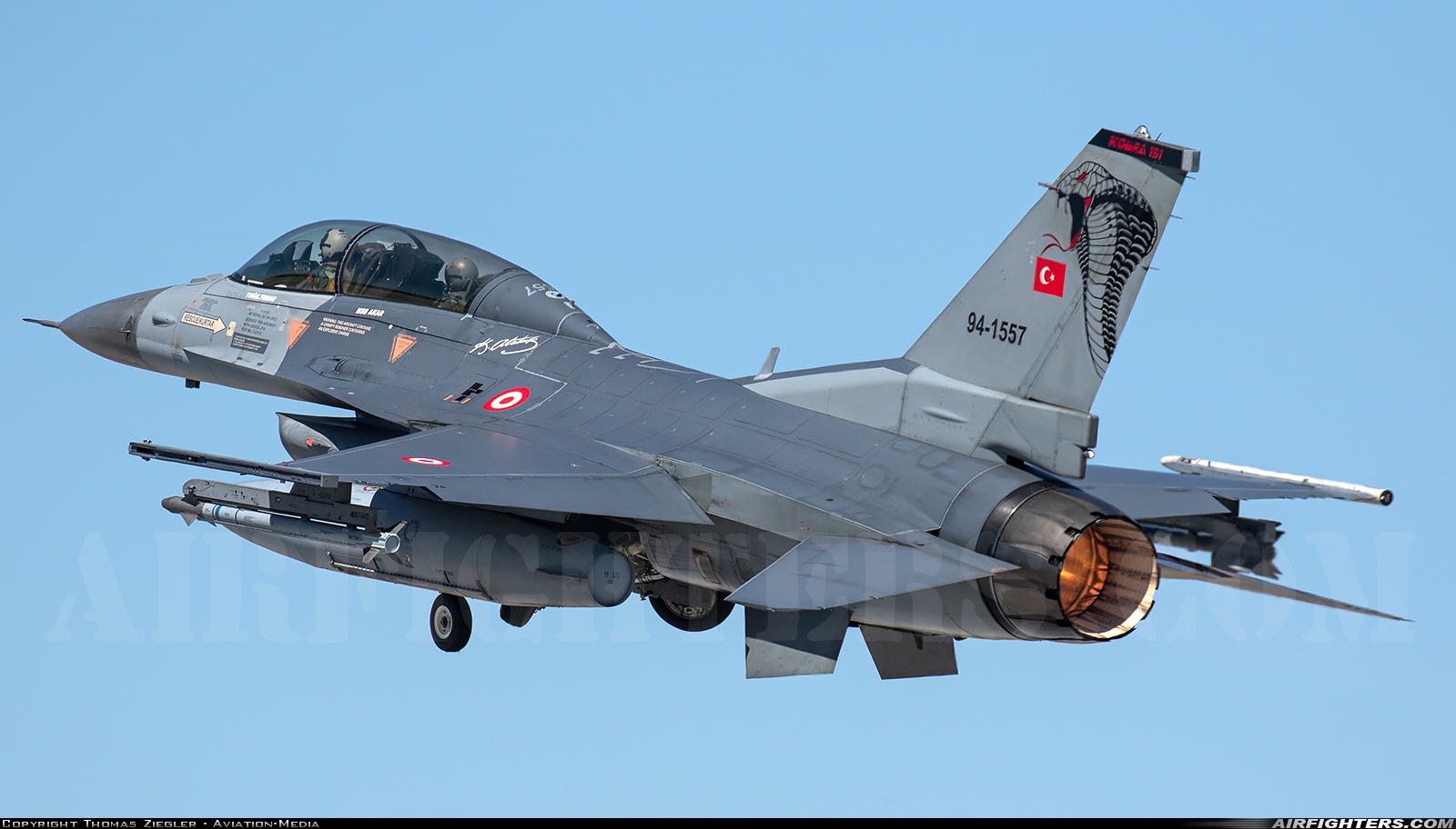 Türkiye - Air Force General Dynamics F-16D Fighting Falcon 94-1557 at Konya (KYA / LTAN), Türkiye