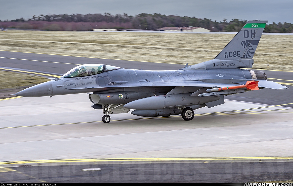 USA - Air Force General Dynamics F-16C Fighting Falcon 89-2085 at Spangdahlem (SPM / ETAD), Germany