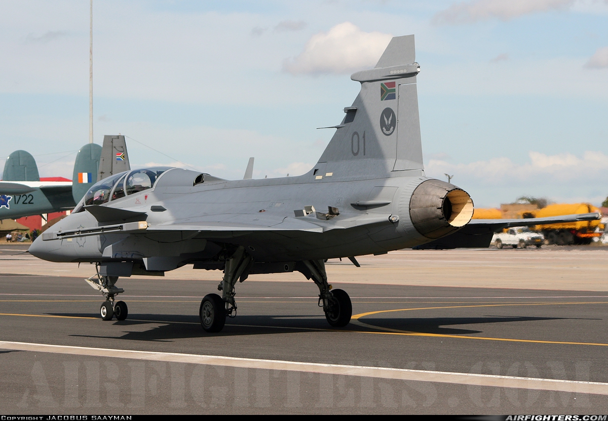 South Africa - Air Force Saab JAS-39D Gripen 3901 at Ysterplaat (FAYP), South Africa