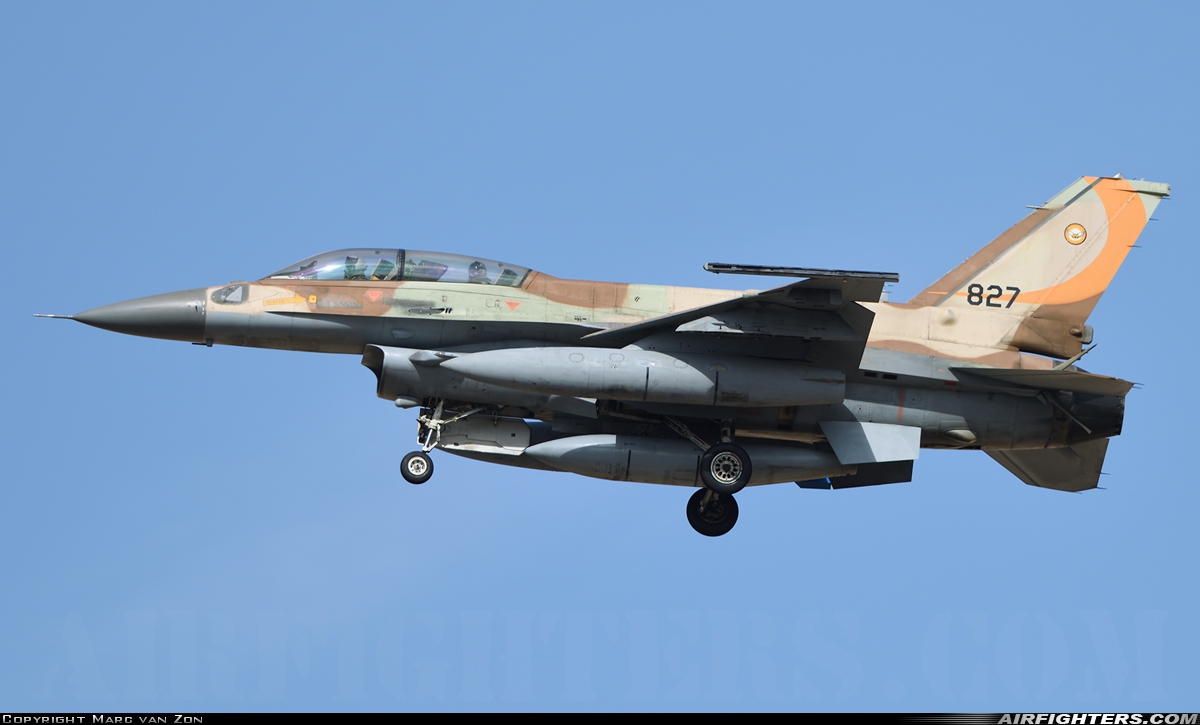 Israel - Air Force Lockheed Martin F-16I Sufa 827 at Beersheba - Hatzerim (LLHB), Israel