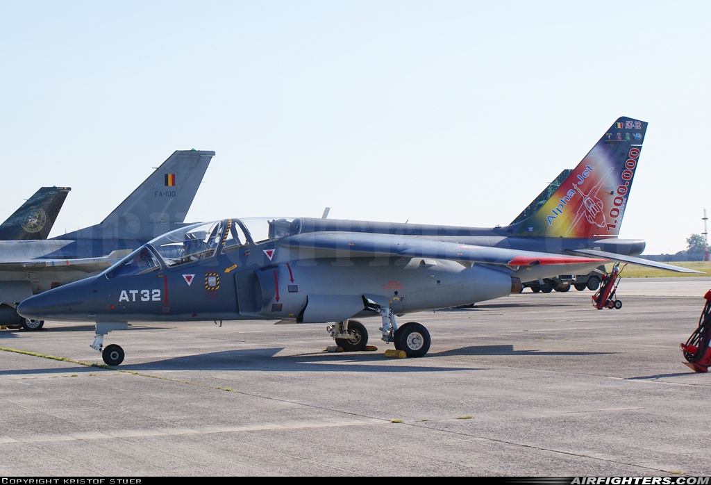 Belgium - Air Force Dassault/Dornier Alpha Jet E AT32 at Brussels - National (Zaventem) / Melsbroek (BRU / EBBR / EBMB), Belgium