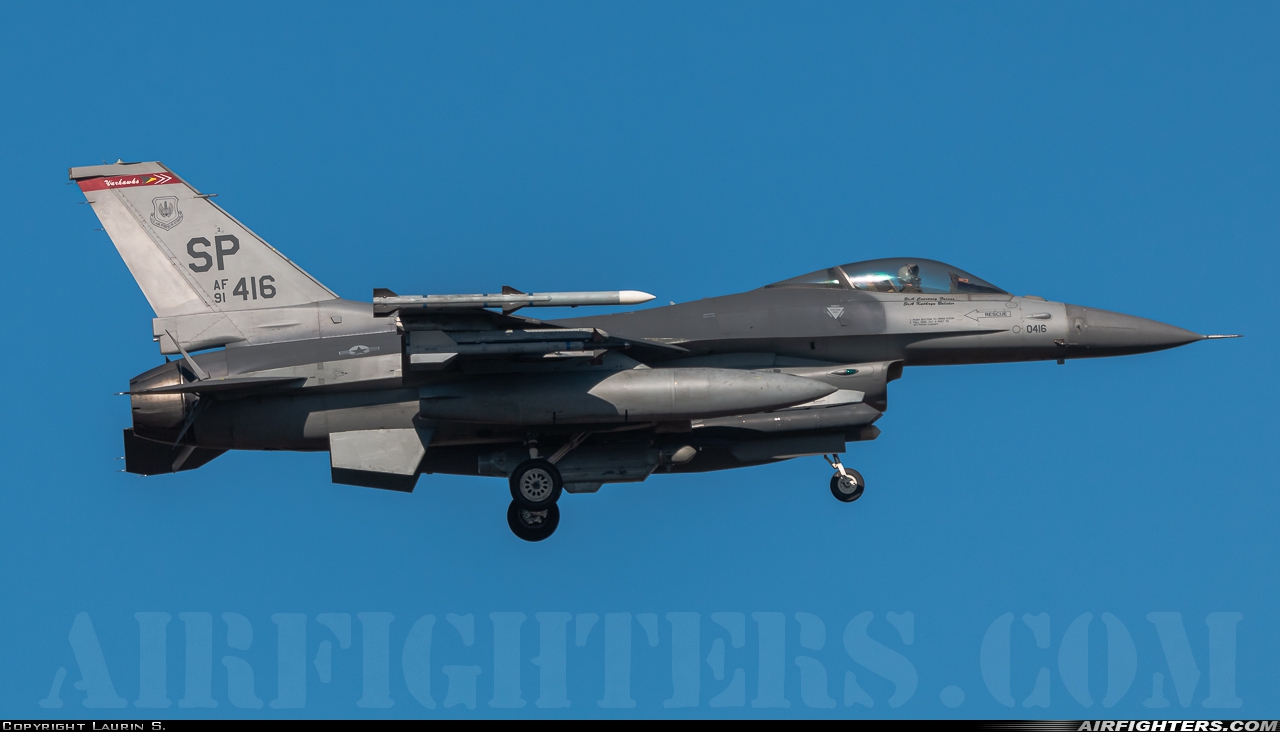 USA - Air Force General Dynamics F-16C Fighting Falcon 91-0416 at Spangdahlem (SPM / ETAD), Germany