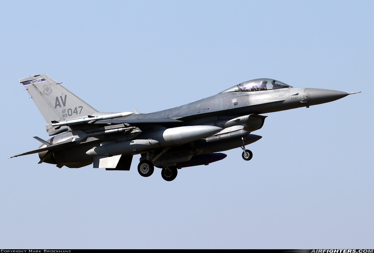 USA - Air Force General Dynamics F-16C Fighting Falcon 89-2047 at Leeuwarden (LWR / EHLW), Netherlands