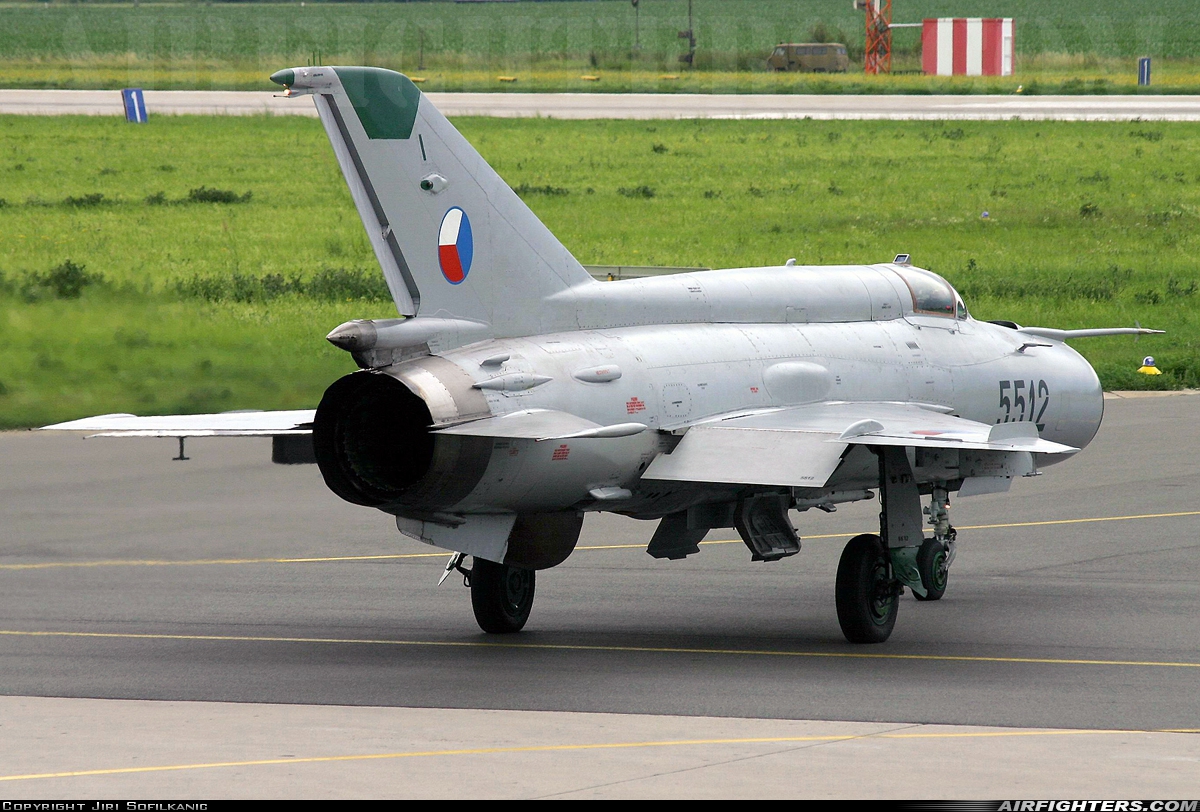 Czech Republic - Air Force Mikoyan-Gurevich MiG-21MFN 5512 at Caslav (LKCV), Czech Republic