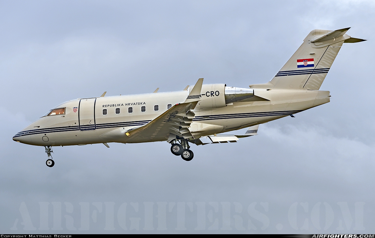 Croatia - Government Canadair CL-600-2B16 Challenger 604 9A-CRO at Ramstein (- Landstuhl) (RMS / ETAR), Germany