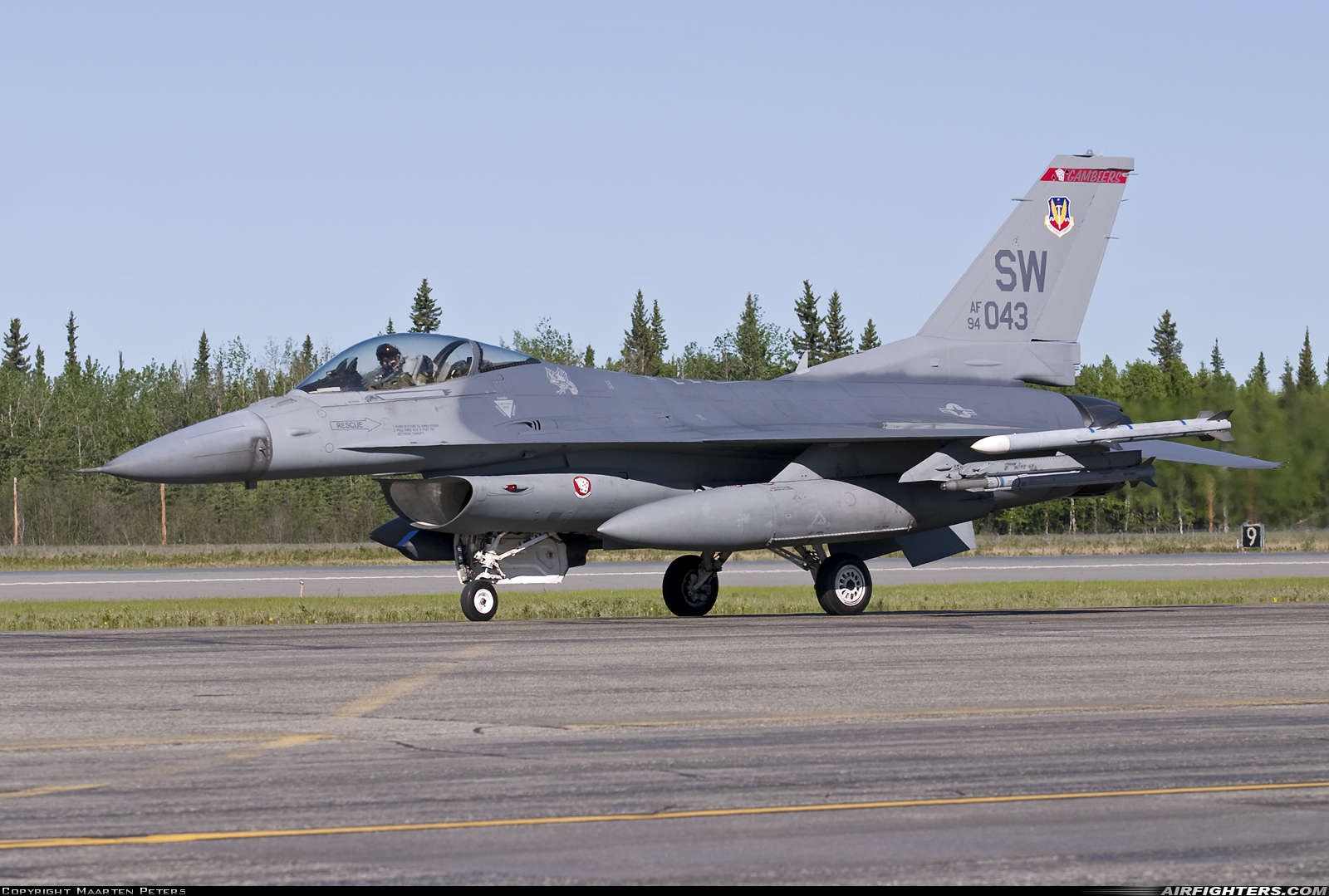 USA - Air Force General Dynamics F-16C Fighting Falcon 94-0043 at Fairbanks - Eielson AFB (EIL / PAEI), USA