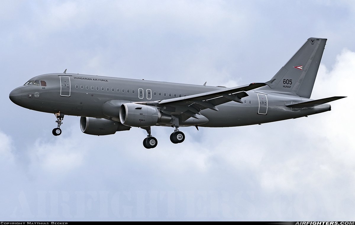 Hungary - Air Force Airbus A319-112 605 at Ramstein (- Landstuhl) (RMS / ETAR), Germany
