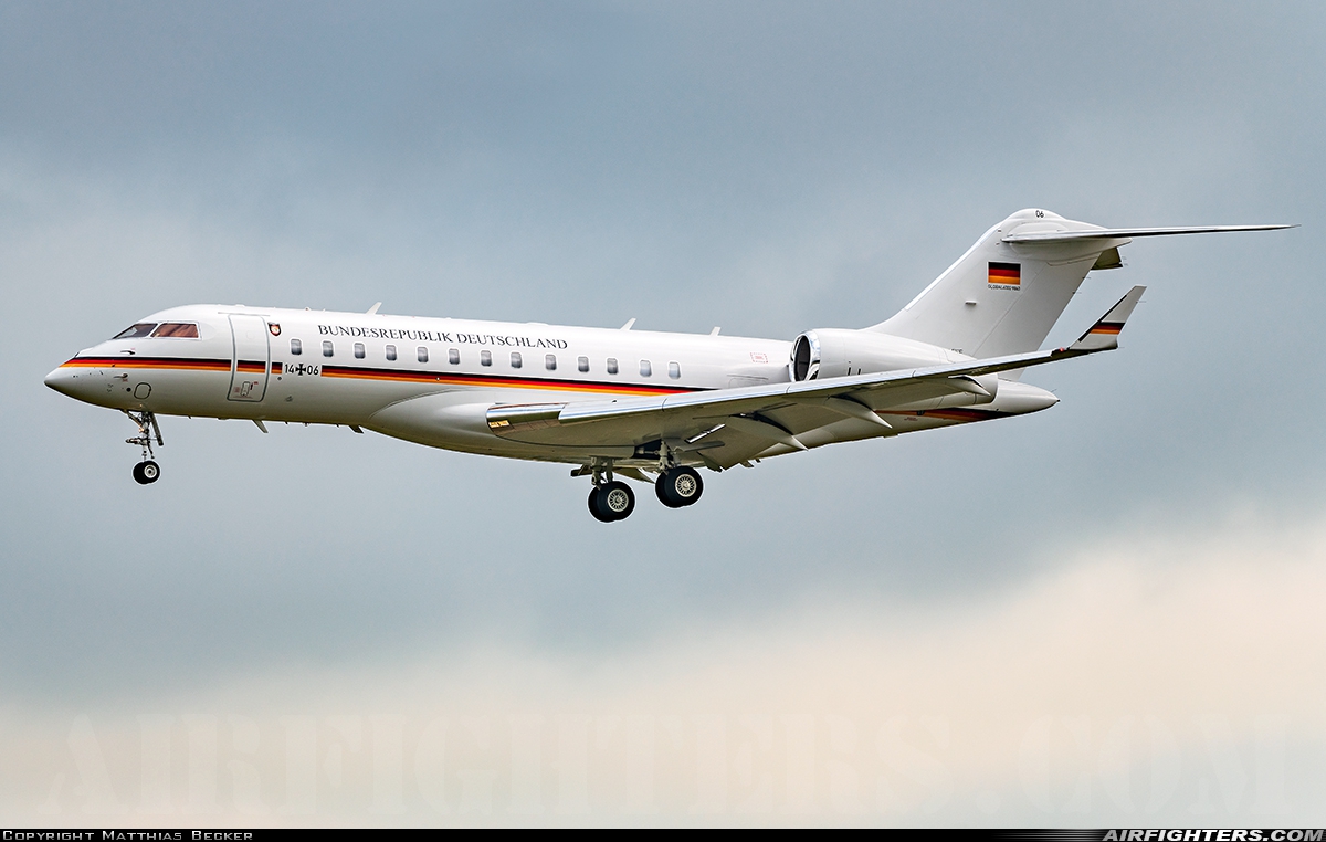 Germany - Air Force Bombardier BD-700-1A10 Global Express 14+06 at Ramstein (- Landstuhl) (RMS / ETAR), Germany