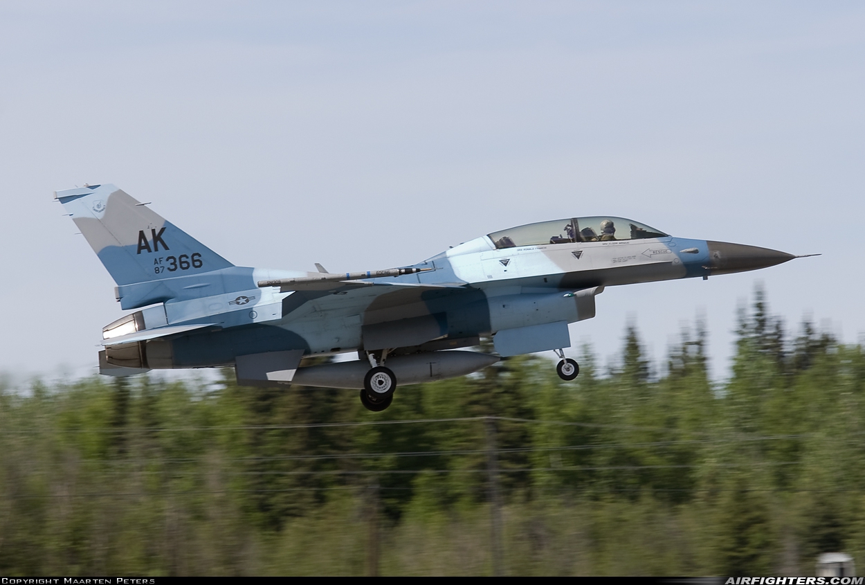USA - Air Force General Dynamics F-16D Fighting Falcon 87-0366 at Fairbanks - Eielson AFB (EIL / PAEI), USA