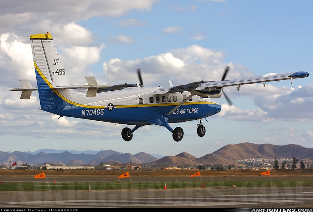USA - Air Force De Havilland Canada UV-18B Twin Otter 77-0465 at Perris - Perris Valley (L65), USA