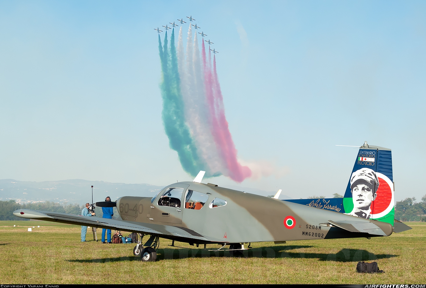 Italy - Air Force SIAI-Marchetti S-208M MM62002 at Thiene - Arturo Ferrarin Airport (LIDH), Italy