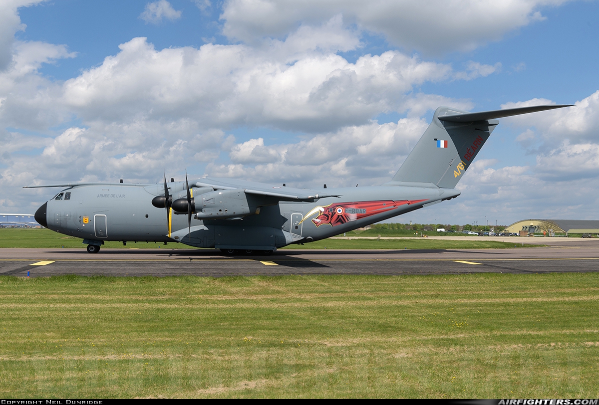 France - Air Force Airbus A400M-180 Atlas 0110 at Brize Norton (BZZ / EGVN), UK