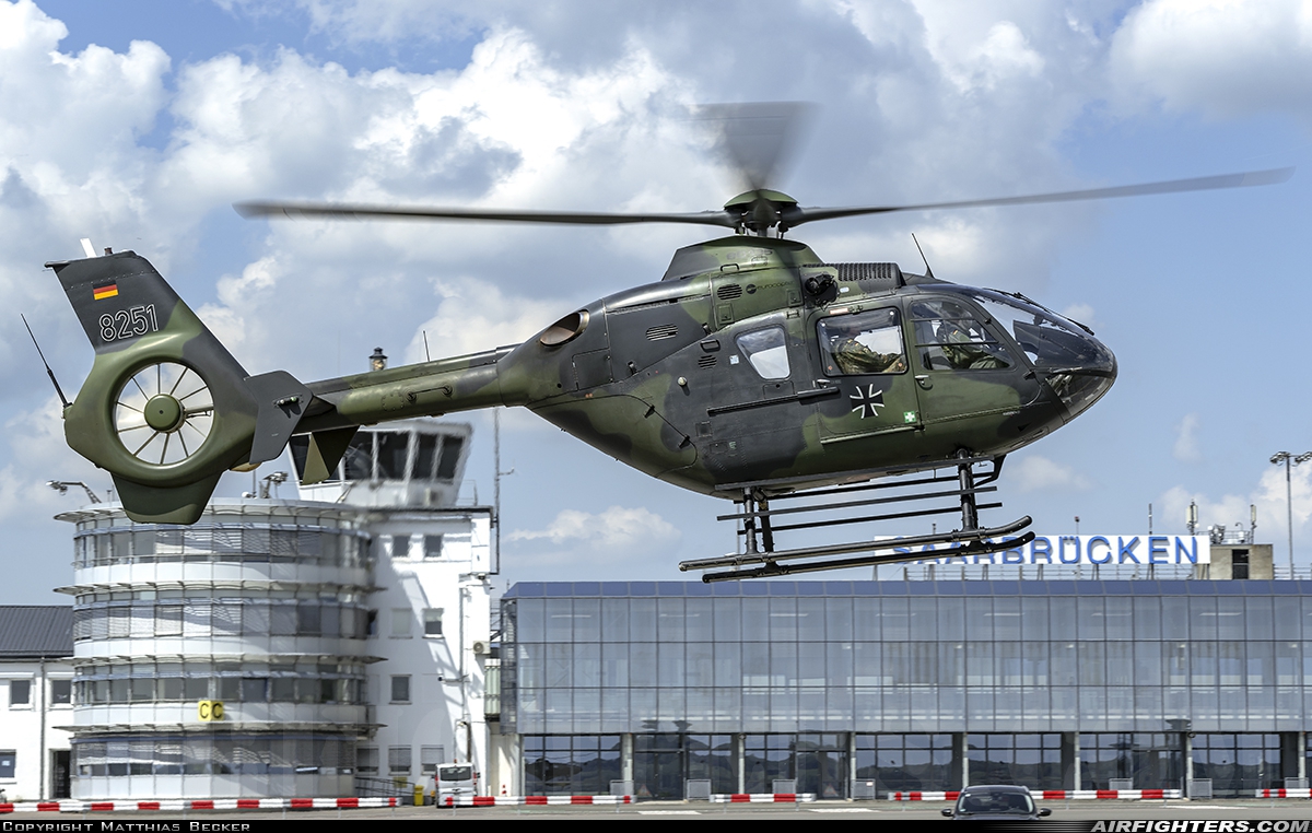 Germany - Army Eurocopter EC-135T1 82+51 at Saarbrucken (- Ensheim) (SCN / EDDR), Germany