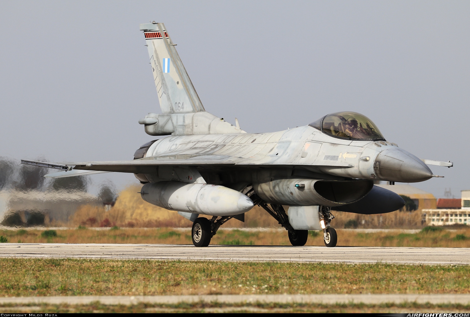 Greece - Air Force General Dynamics F-16C Fighting Falcon 064 at Andravida (Pyrgos -) (PYR / LGAD), Greece