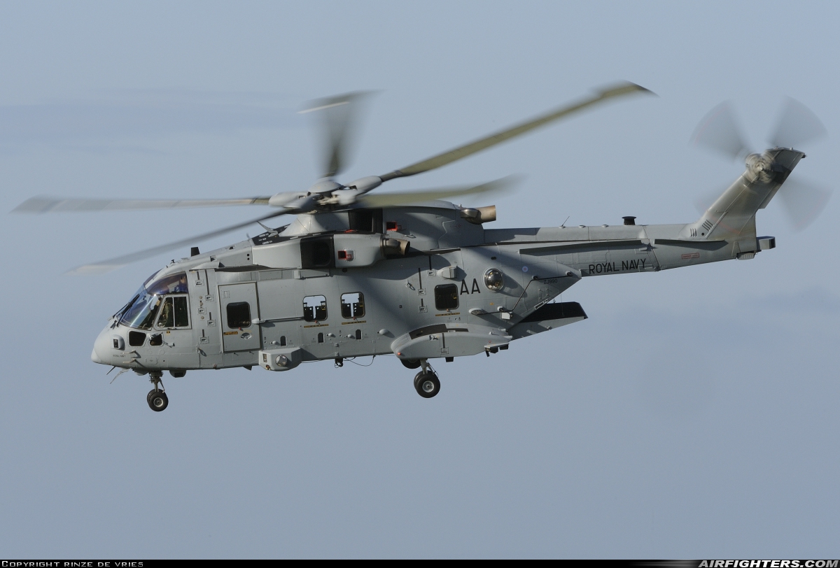 UK - Navy AgustaWestland Merlin HC4A ZJ990 at Off-Airport - Okehampton Camp, UK