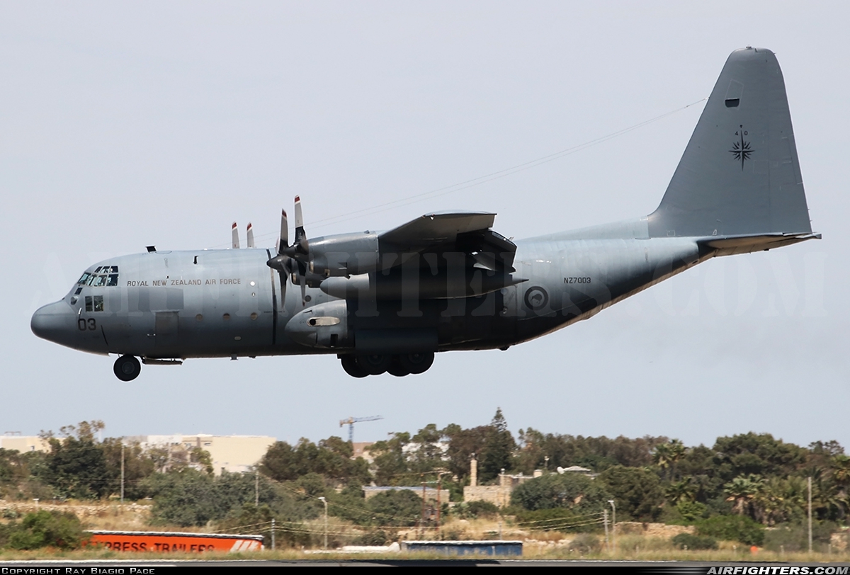 New Zealand - Air Force Lockheed C-130H Hercules (L-382) NZ7003 at Luqa - Malta International (MLA / LMML), Malta