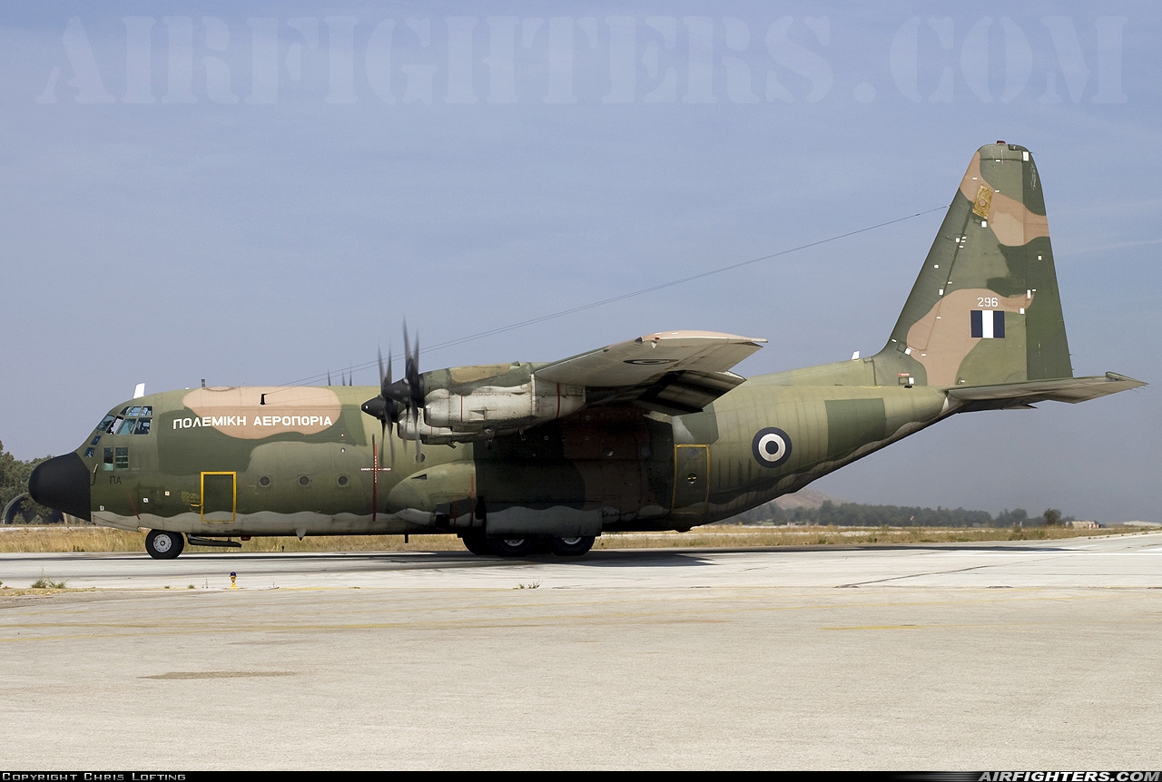 Greece - Air Force Lockheed C-130B Hercules (L-282) 296 at Araxos (GPA / LGRX), Greece