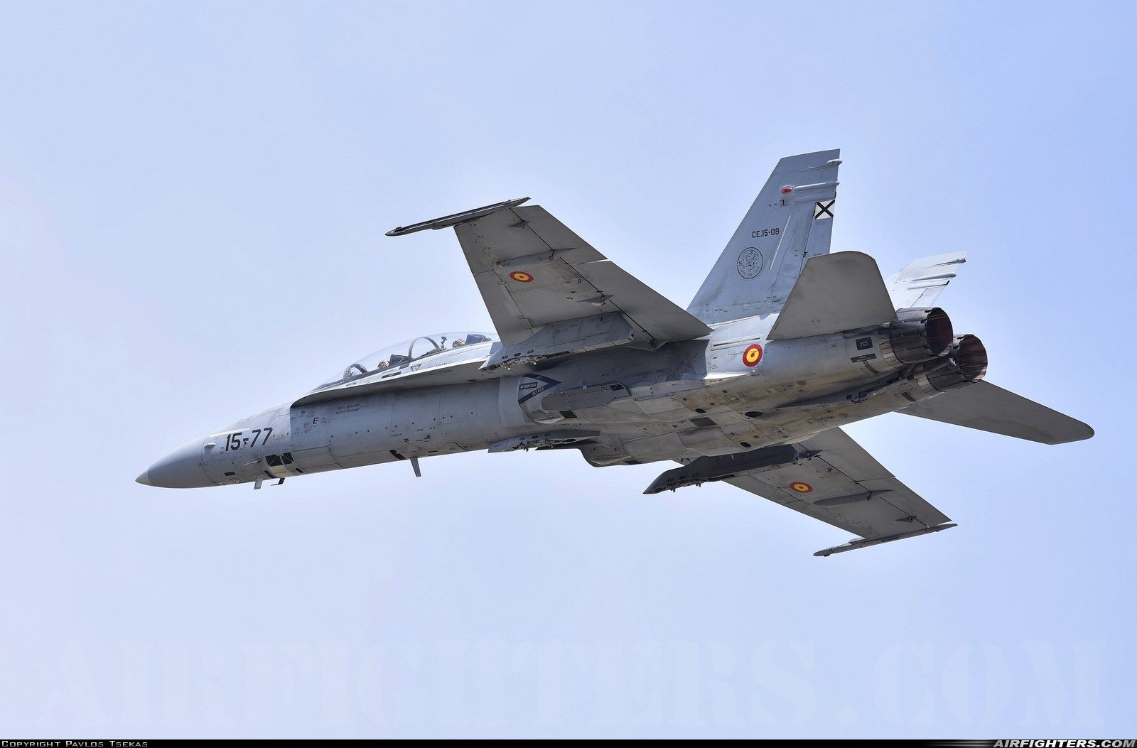 Spain - Air Force McDonnell Douglas CE-15 Hornet (EF-18B+) CE.15-09 at Araxos (GPA / LGRX), Greece