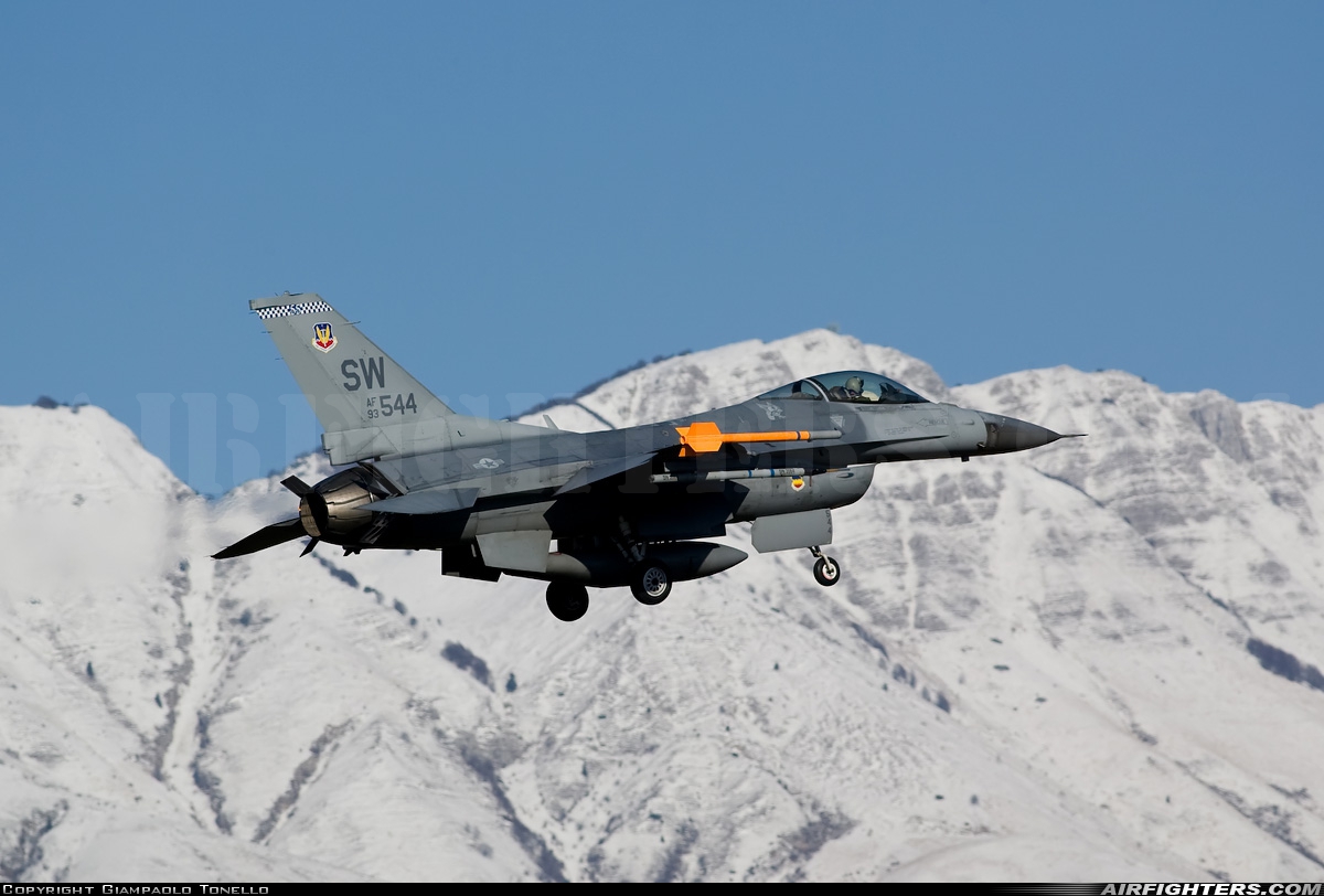 USA - Air Force General Dynamics F-16C Fighting Falcon 93-0544 at Aviano (- Pagliano e Gori) (AVB / LIPA), Italy