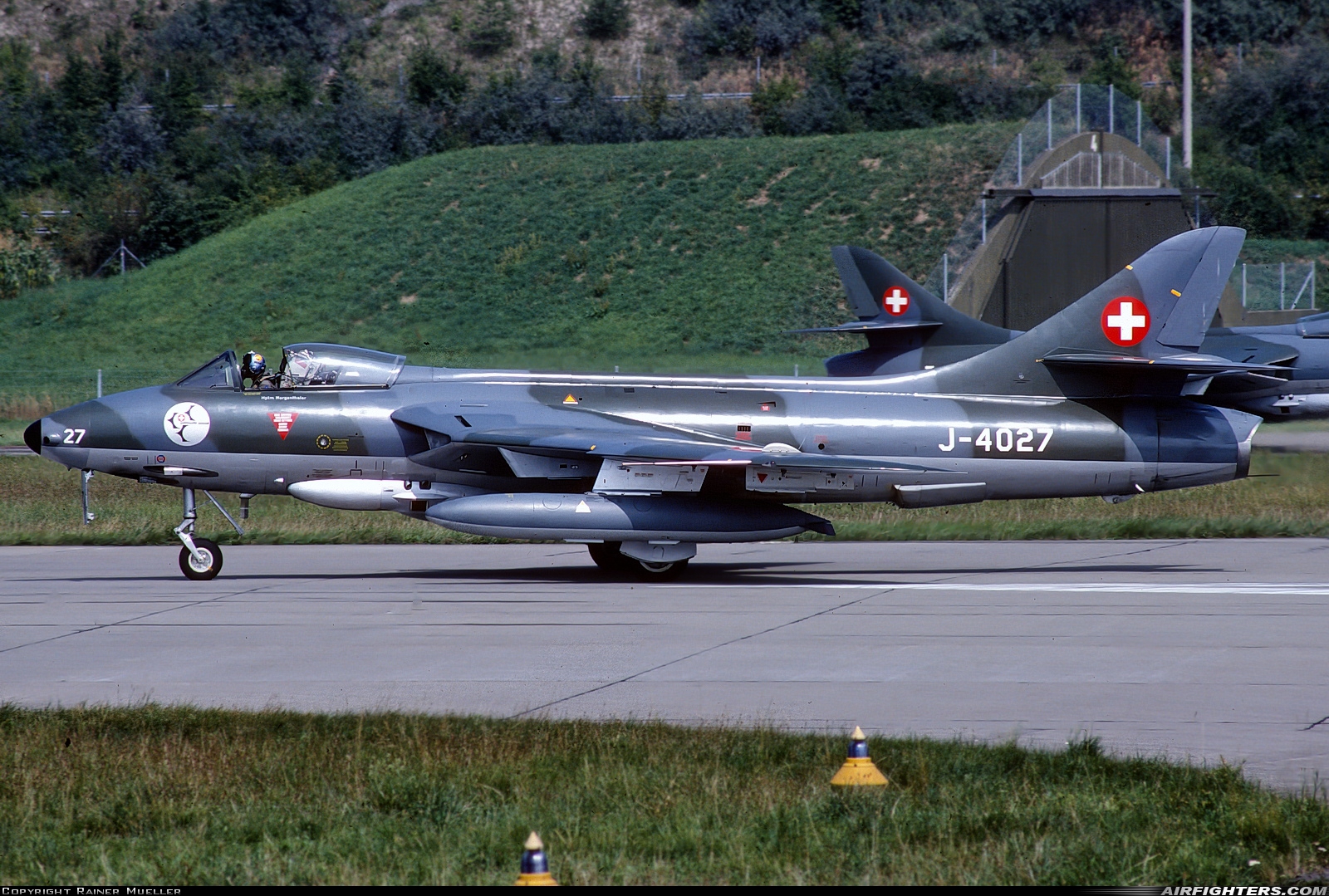 Switzerland - Air Force Hawker Hunter F58 J-4027 at Dubendorf (LSMD), Switzerland