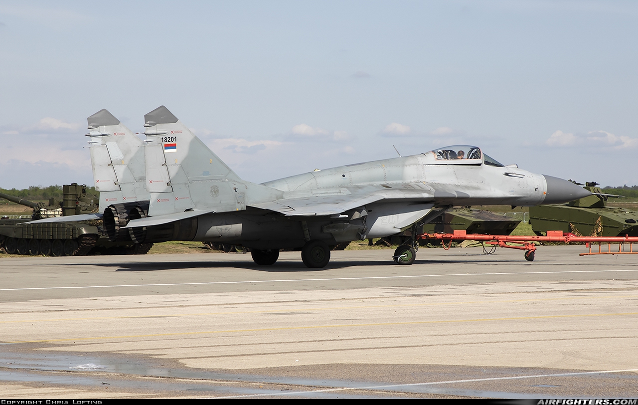 Serbia - Air Force Mikoyan-Gurevich MiG-29 (9.13) 18201 at Belgrade - Batajnica (BJY / LYBT), Serbia