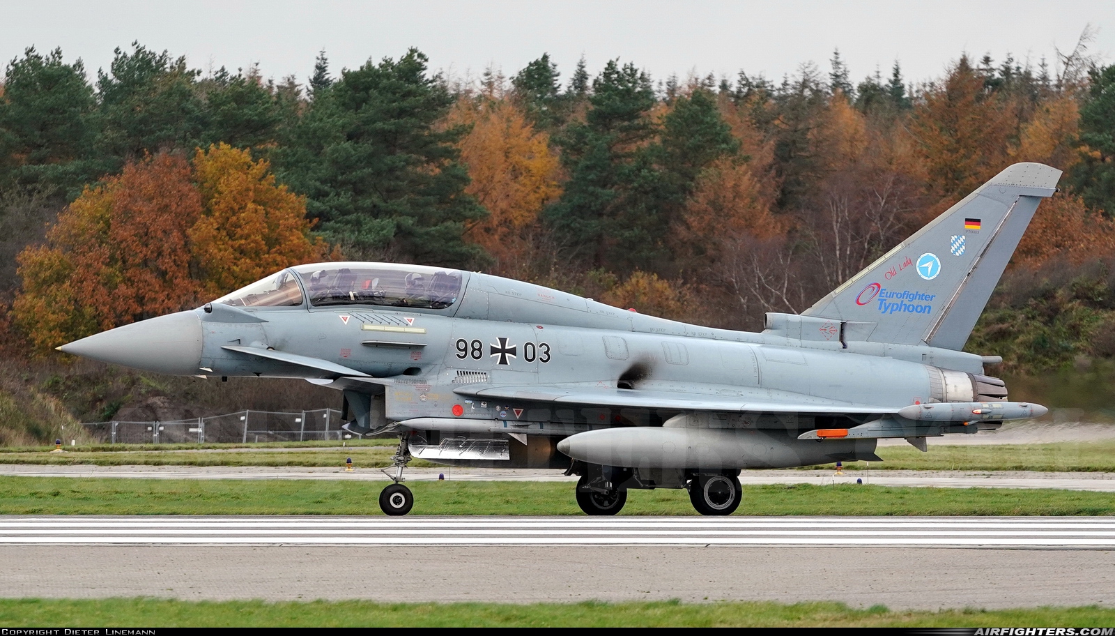 Germany - Air Force Eurofighter EF-2000 Typhoon T 98+03 at Wittmundhafen (Wittmund) (ETNT), Germany