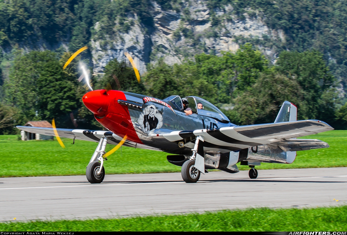 Private North American P-51D Mustang D-FPSI at Mollis (LSMF), Switzerland