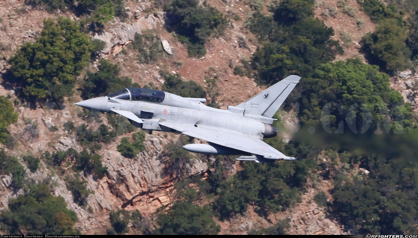 Italy - Air Force Eurofighter TF-2000A Typhoon (EF-2000T) MM55128 at Off-Airport - Vouraikos Canyon, Greece