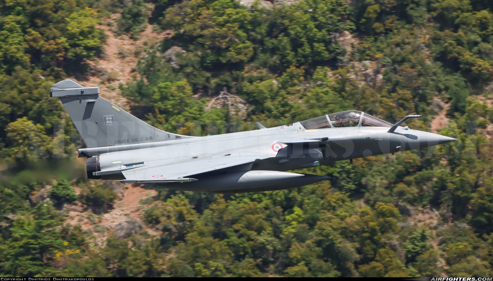 France - Air Force Dassault Rafale C 121 at Off-Airport - Vouraikos Canyon, Greece