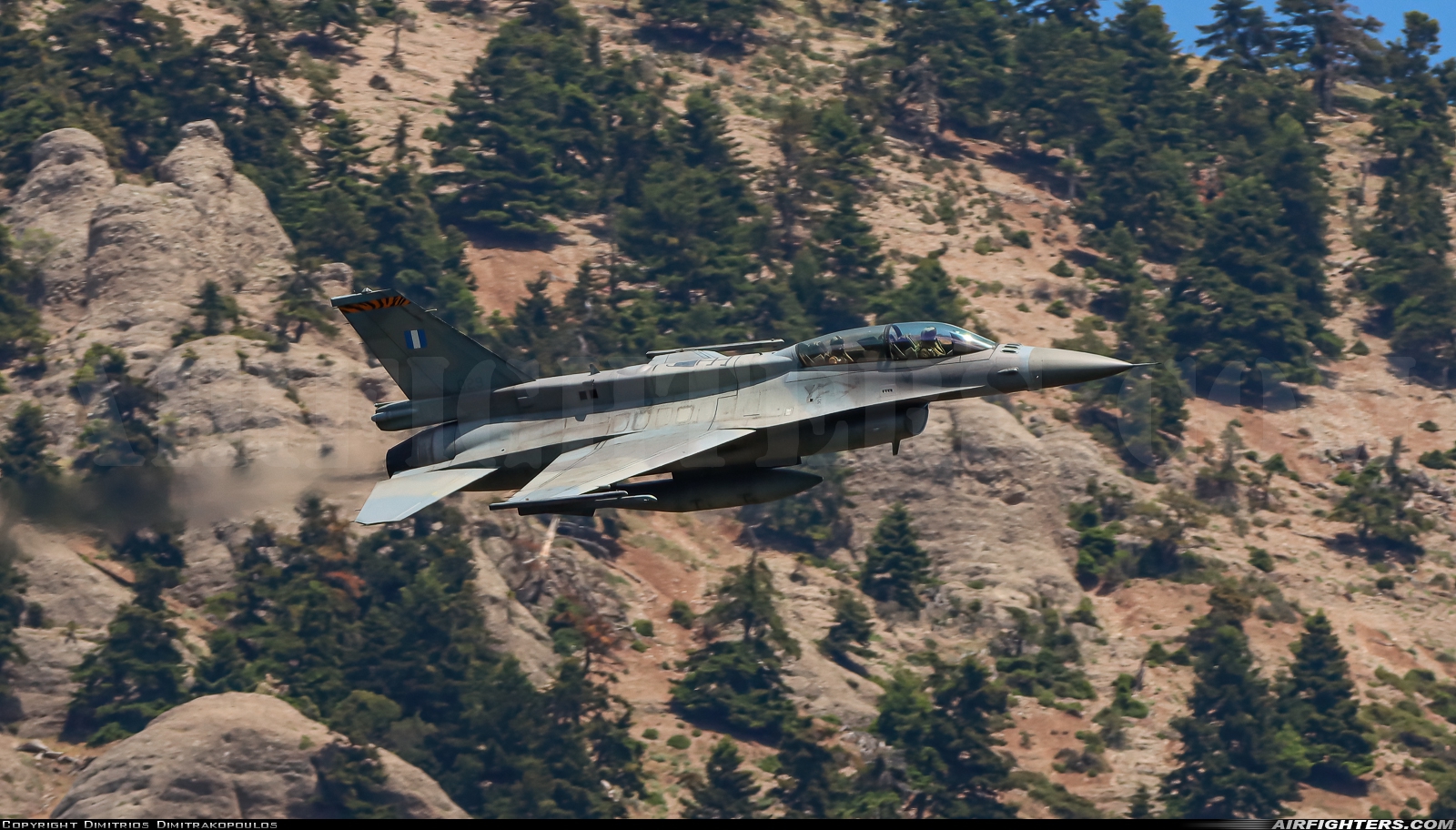 Greece - Air Force General Dynamics F-16D Fighting Falcon 029 at Off-Airport - Vouraikos Canyon, Greece