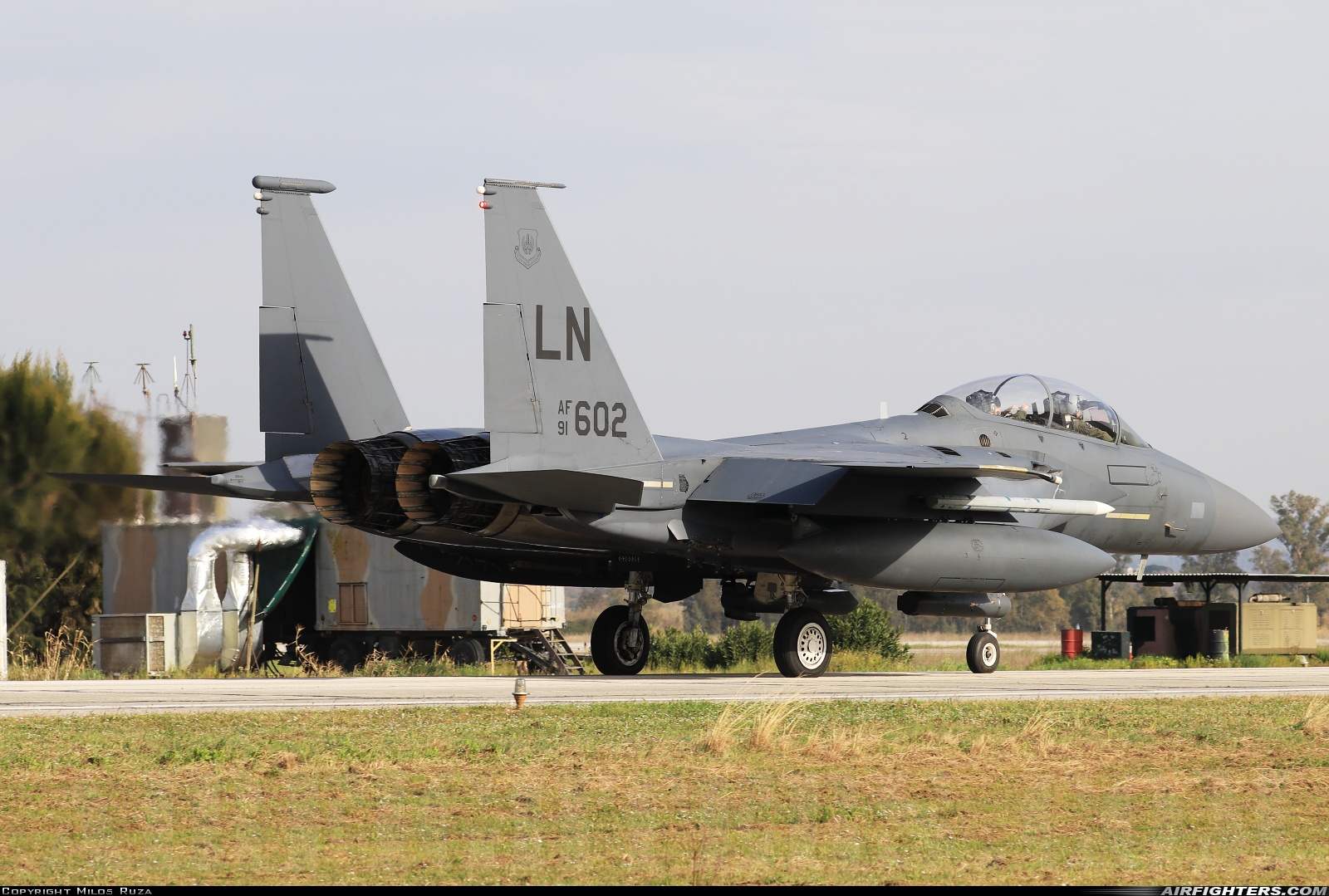 USA - Air Force McDonnell Douglas F-15E Strike Eagle 91-0602 at Andravida (Pyrgos -) (PYR / LGAD), Greece