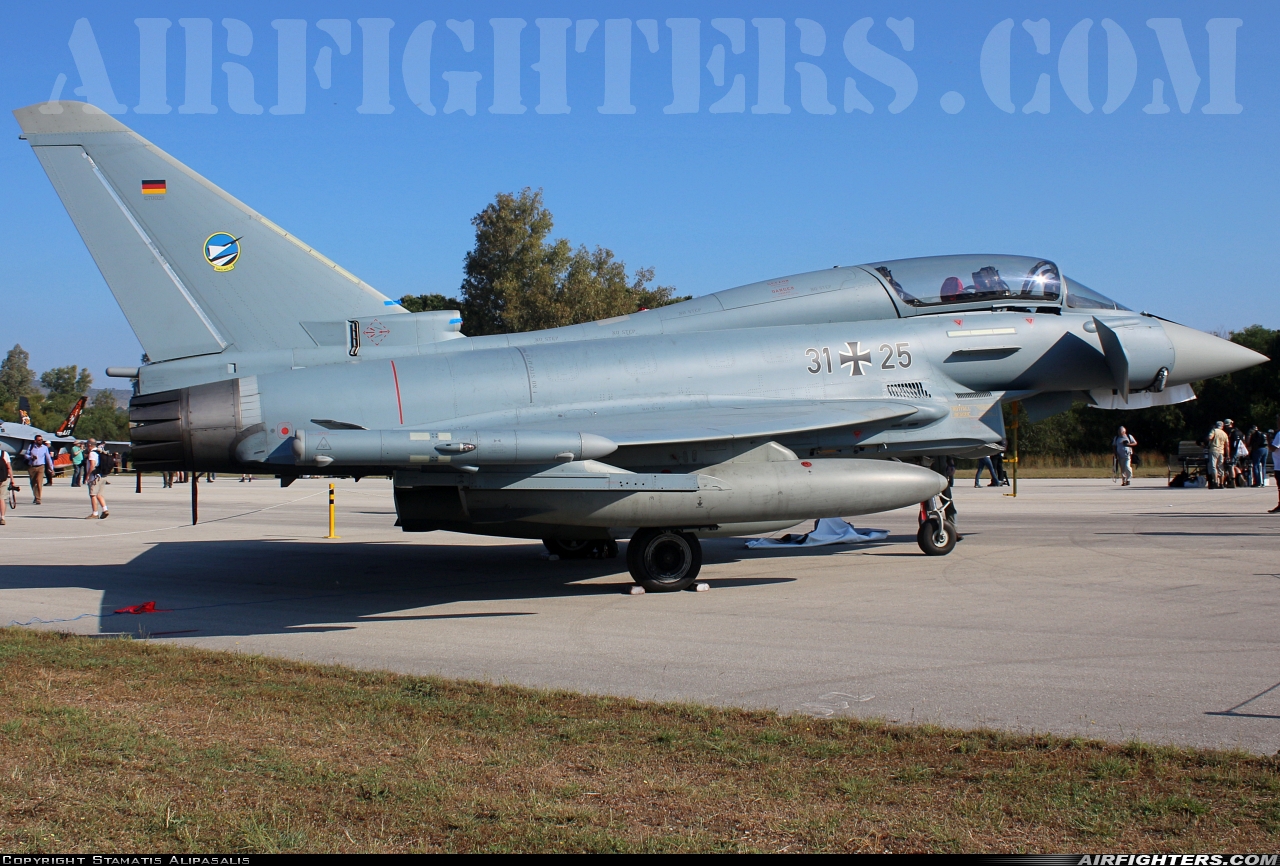 Germany - Air Force Eurofighter EF-2000 Typhoon T 31+25 at Araxos (GPA / LGRX), Greece