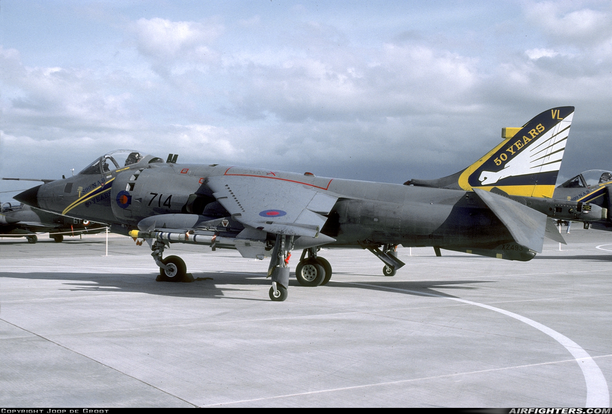 UK - Navy British Aerospace Sea Harrier FRS.1 XZ493 at Yeovilton (YEO / EGDY), UK
