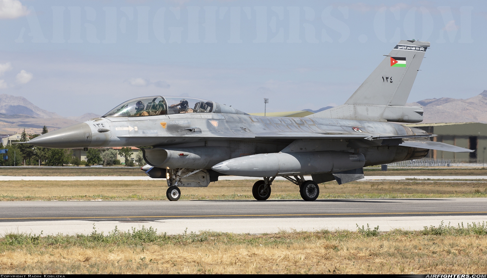 Jordan - Air Force General Dynamics F-16BM Fighting Falcon 134 at Konya (KYA / LTAN), Türkiye