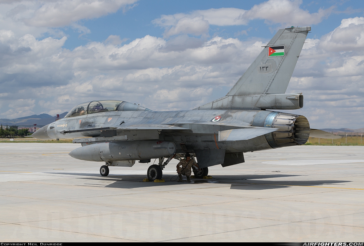 Jordan - Air Force General Dynamics F-16BM Fighting Falcon 133 at Konya (KYA / LTAN), Türkiye