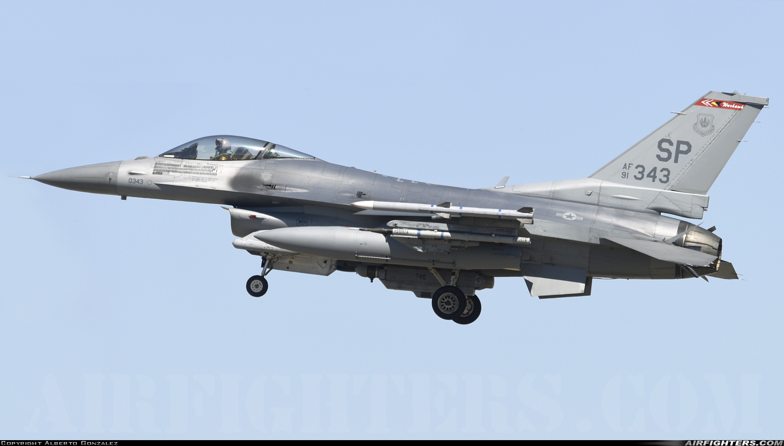 USA - Air Force General Dynamics F-16C Fighting Falcon 91-0343 at Beja (BA11) (LPBJ), Portugal
