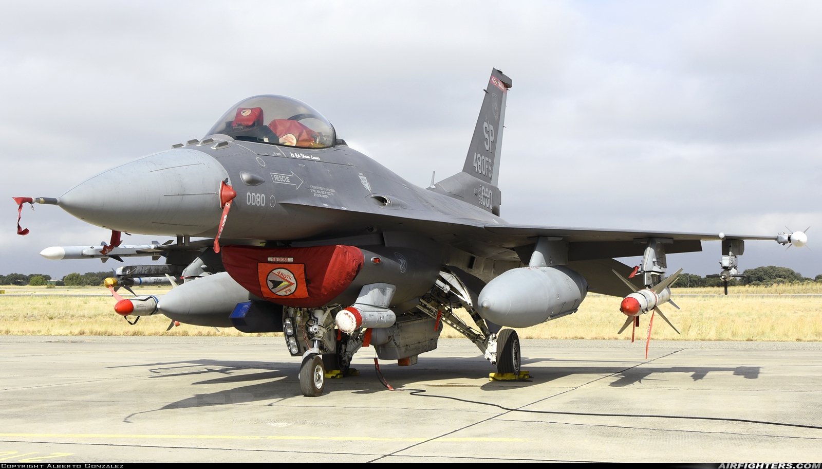USA - Air Force General Dynamics F-16C Fighting Falcon 96-0080 at Beja (BA11) (LPBJ), Portugal