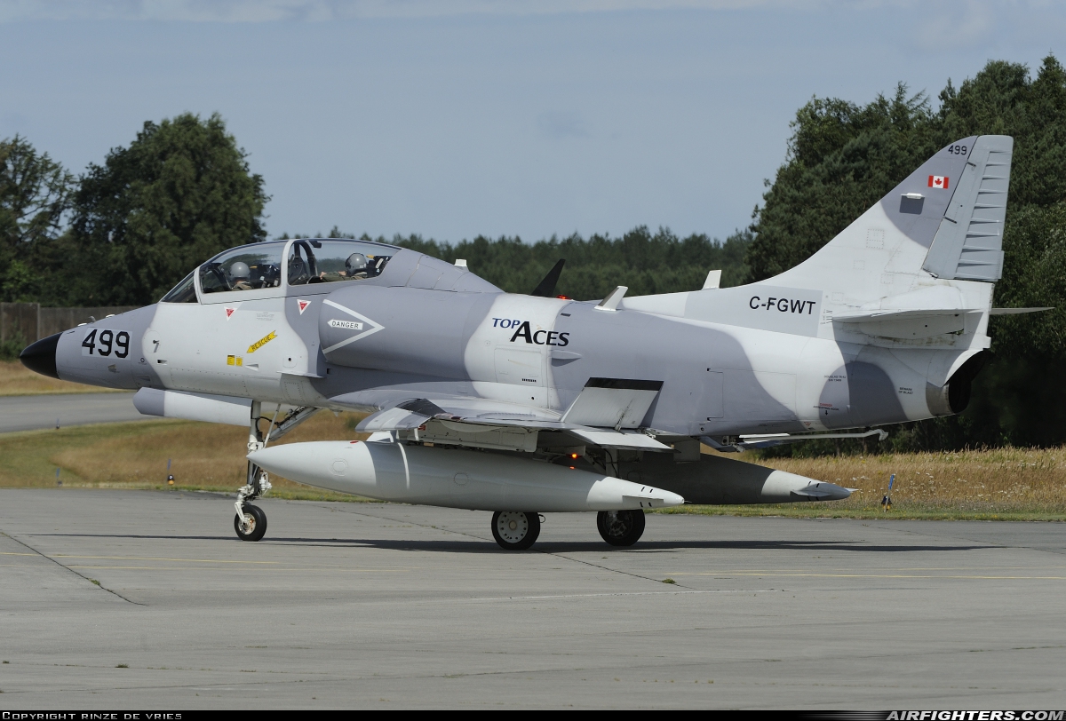 Company Owned - Top Aces (ATSI) Douglas TA-4J Skyhawk C-FGWT at Nordholz (- Cuxhaven) (NDZ / ETMN), Germany